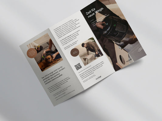 Wickelfalz Flyer - brown